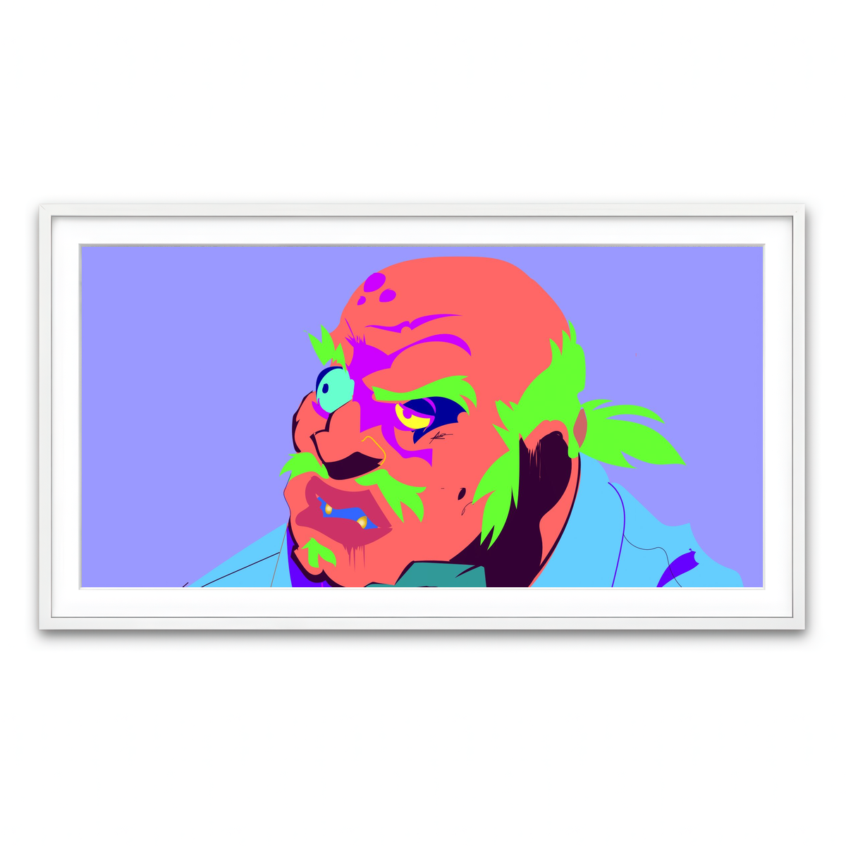 Framed Print 2x1 White