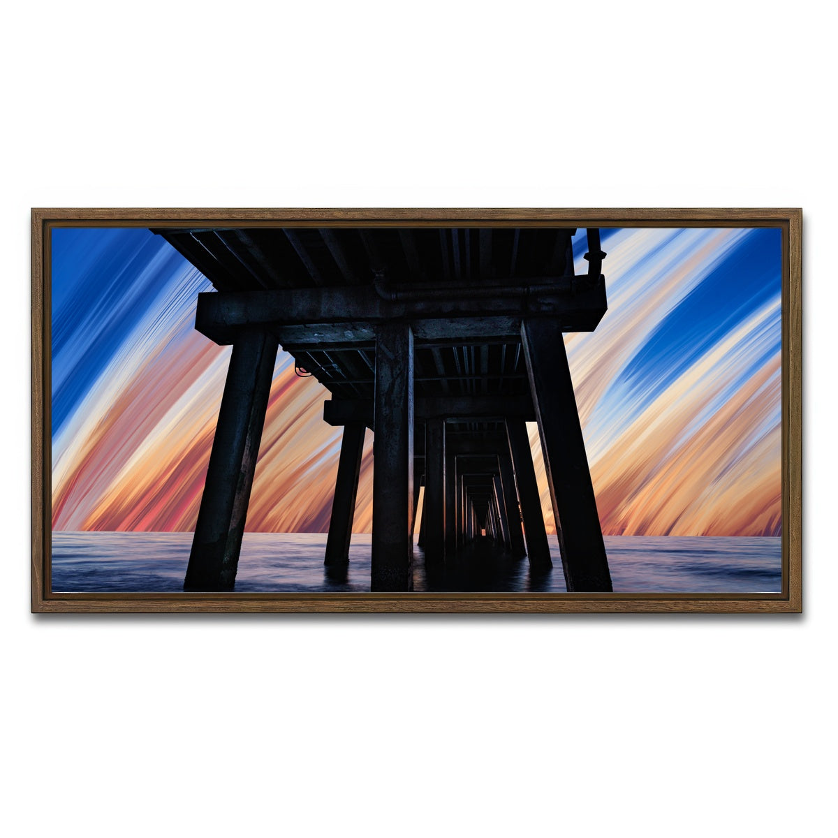 AUTO-MOCKUP WHITE | Under the Pier | 1 Piece | Walnut Framed Canvas | group=2x1