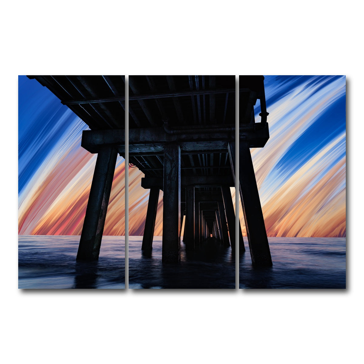 AUTO-MOCKUP WHITE | Under the Pier | 3 Piece | Gallery Wrap Canvas | group=12x24