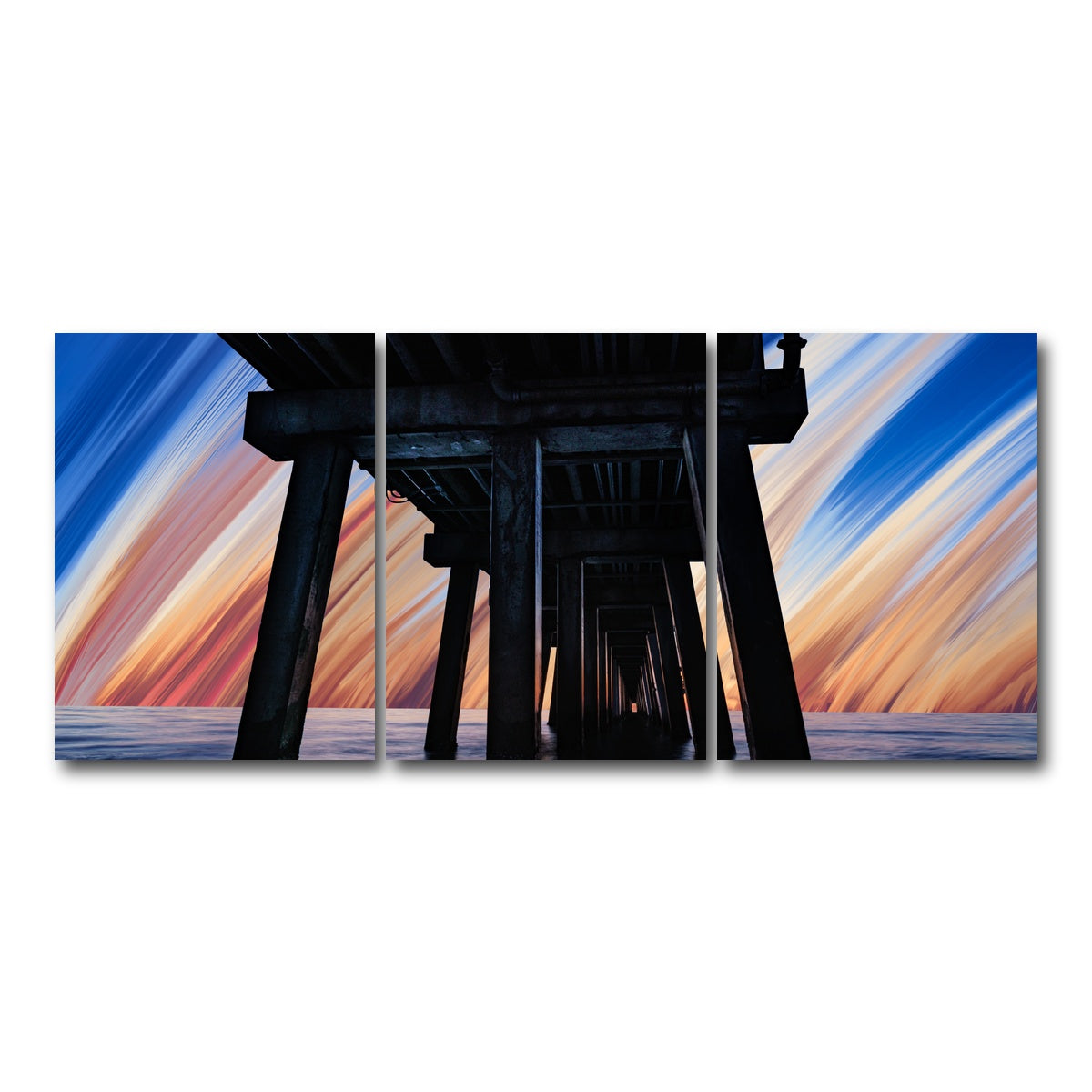 AUTO-MOCKUP WHITE | Under the Pier | 3 Piece | Gallery Wrap Canvas | group=18x24