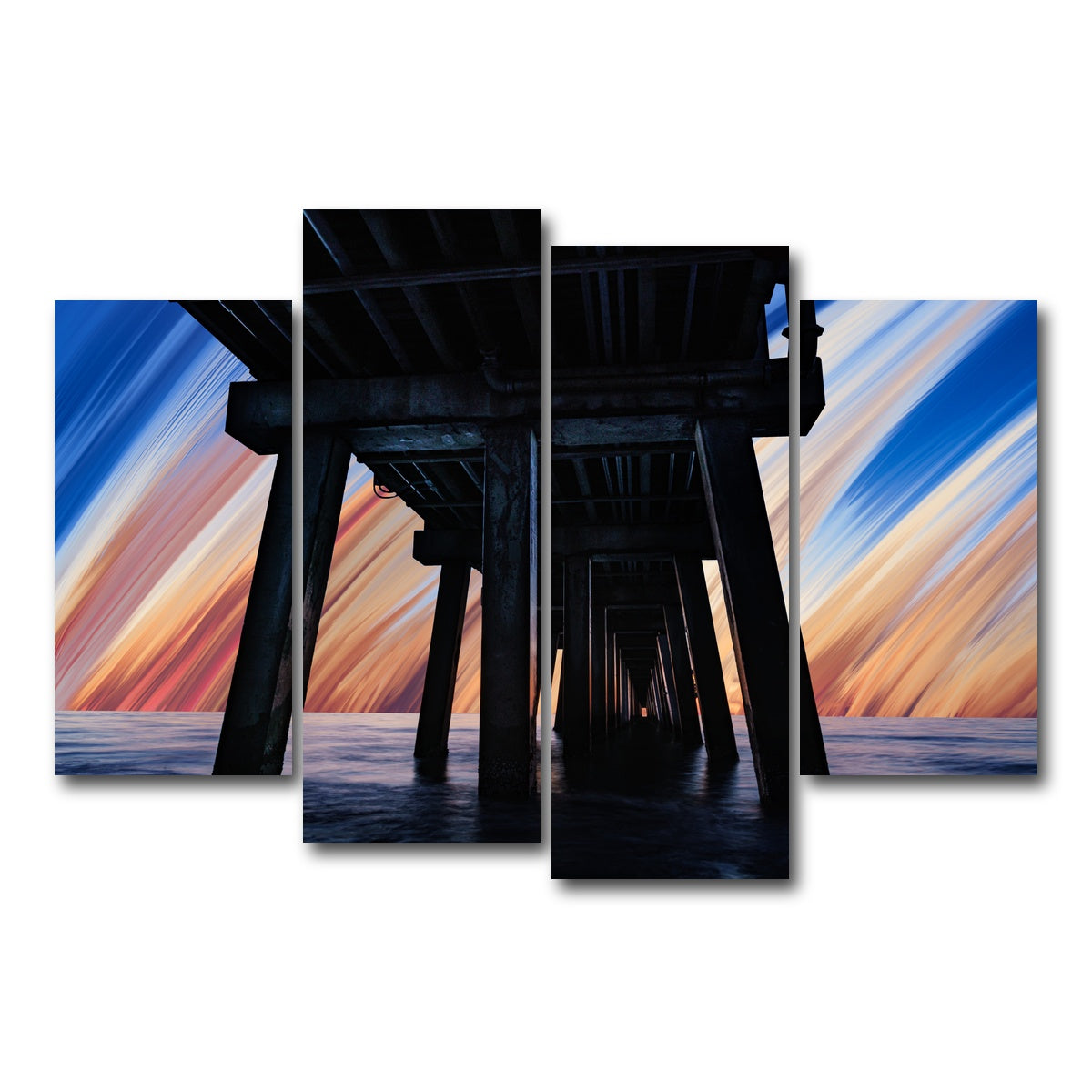 AUTO-MOCKUP WHITE | Under the Pier | 4 Piece | Gallery Wrap Canvas | group=4_short