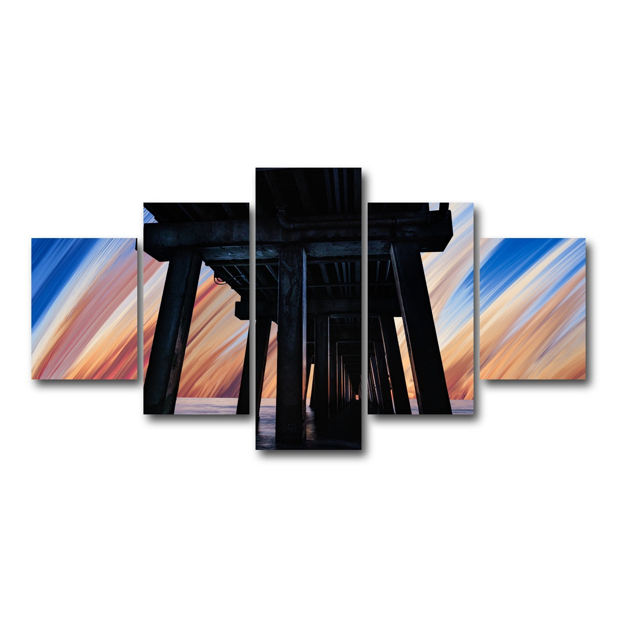 AUTO-MOCKUP WHITE | Under the Pier | 5 Piece | Gallery Wrap Canvas | group=5_short