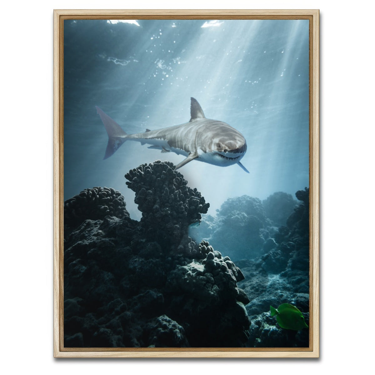 AUTO-MOCKUP WHITE | Underwater Terror | 1 Piece | Natural Framed Canvas | group=3x4