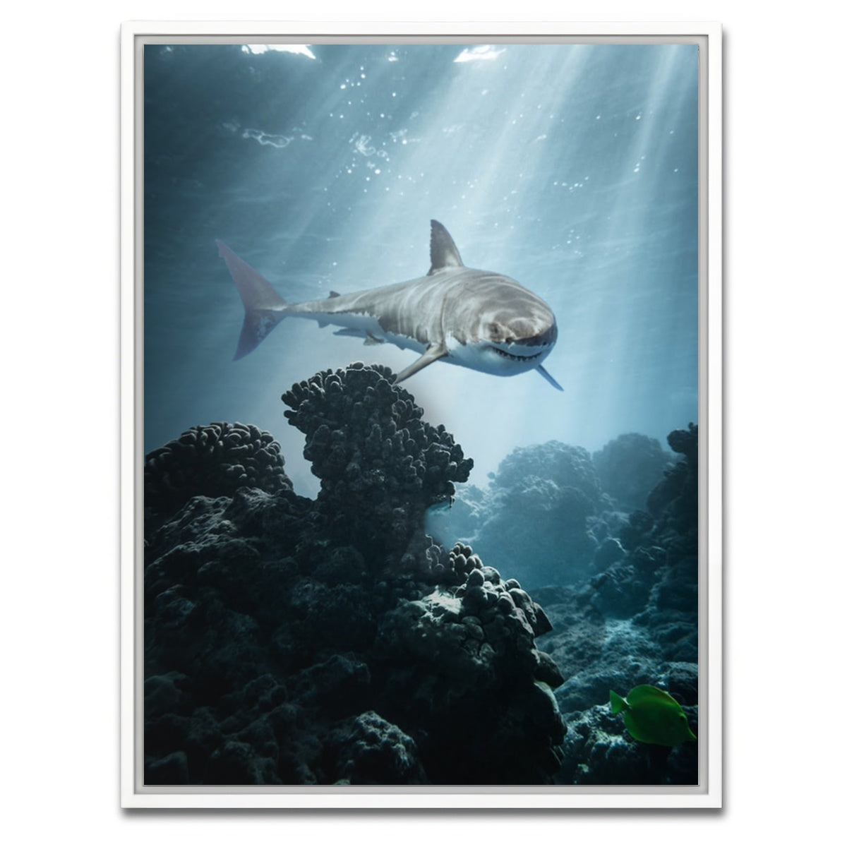 AUTO-MOCKUP WHITE | Underwater Terror | 1 Piece | White Framed Canvas | group=3x4
