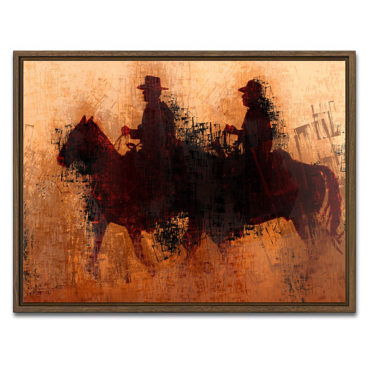 AUTO-MOCKUP WHITE | Unforgiven Riders | 1 Piece | Walnut Framed Canvas | group=4x3