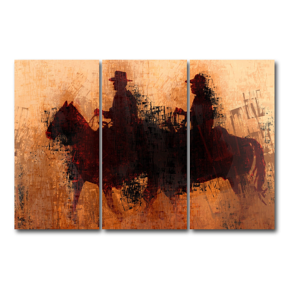 AUTO-MOCKUP WHITE | Unforgiven Riders | 3 Piece | Gallery Wrap Canvas | group=12x24