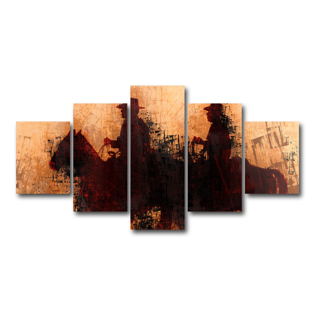 AUTO-MOCKUP WHITE | Unforgiven Riders | 5 Piece | Gallery Wrap Canvas | group=5_short