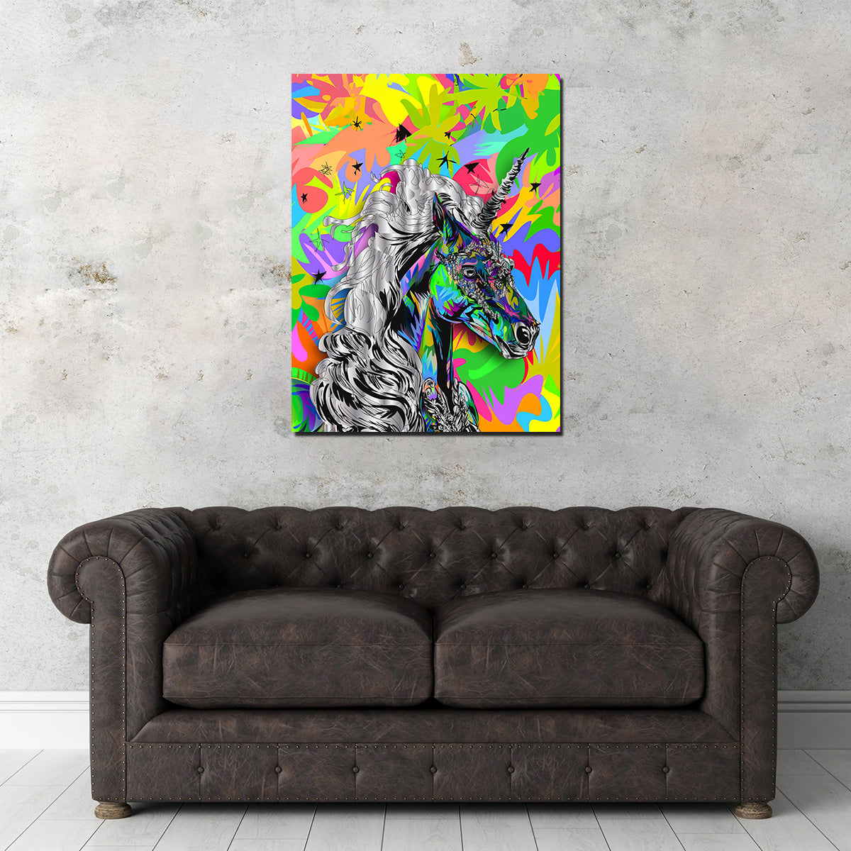 Unicorn Colors Wall Art
