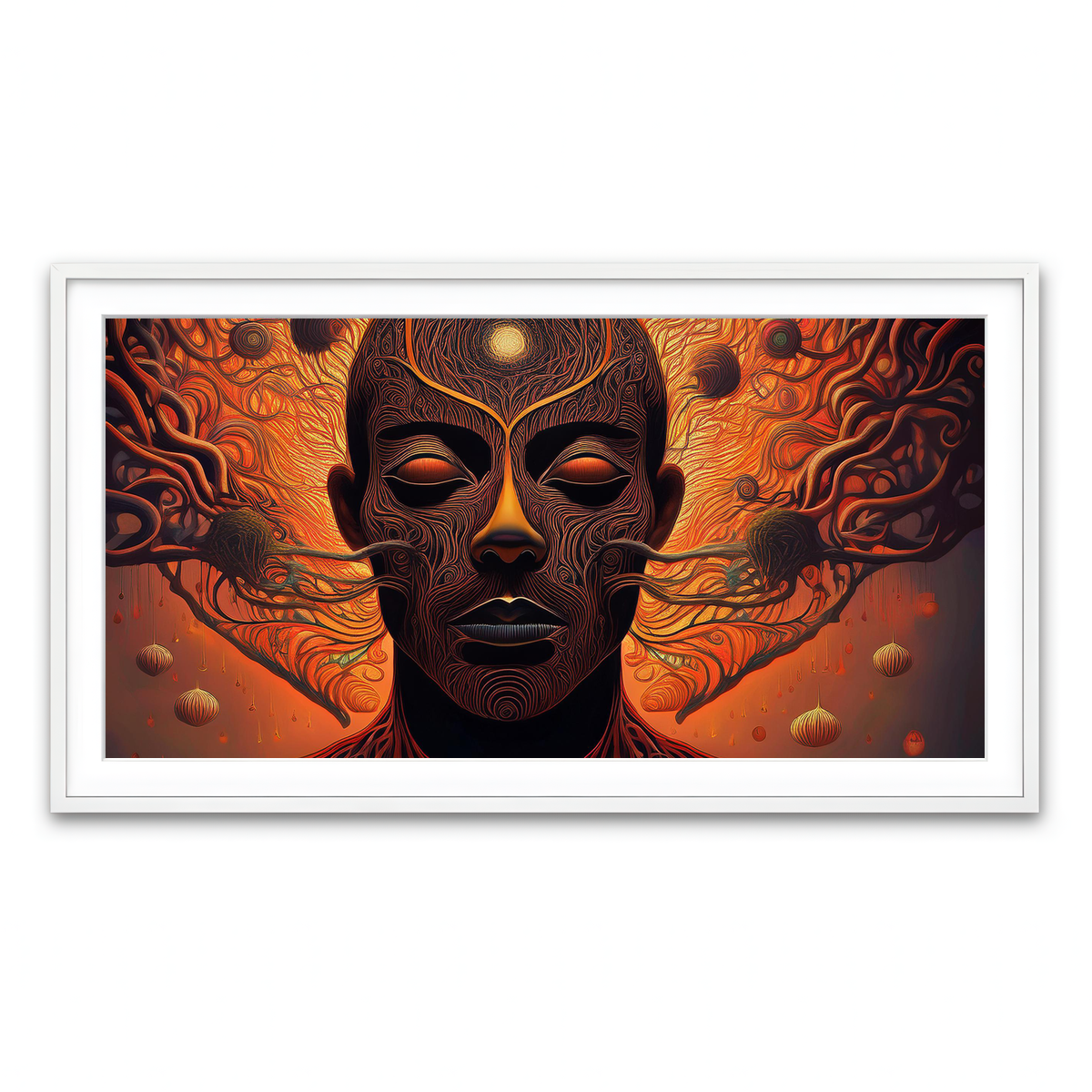 Framed Print 2x1 White