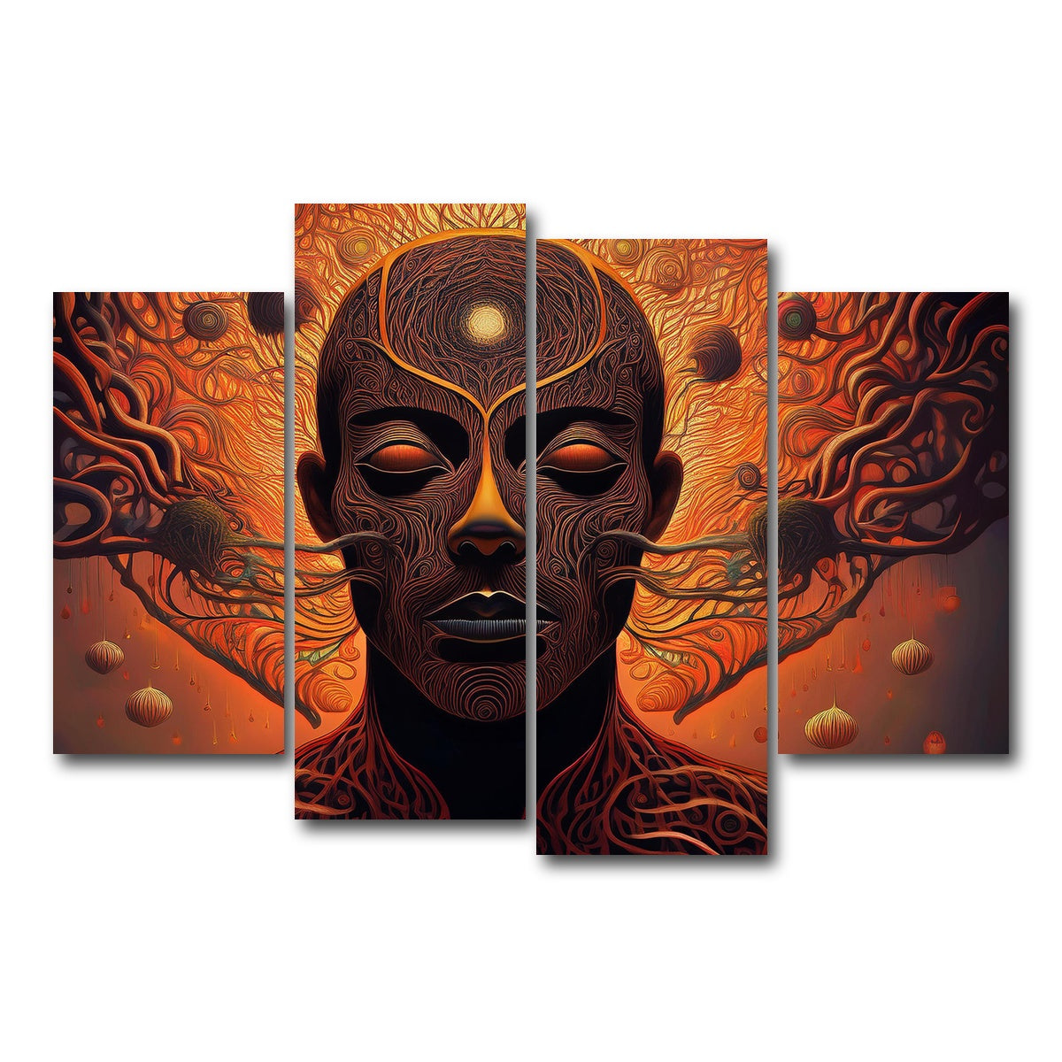 AUTO-MOCKUP WHITE | Unwinding | 4 Piece | Gallery Wrap Canvas | group=4_short