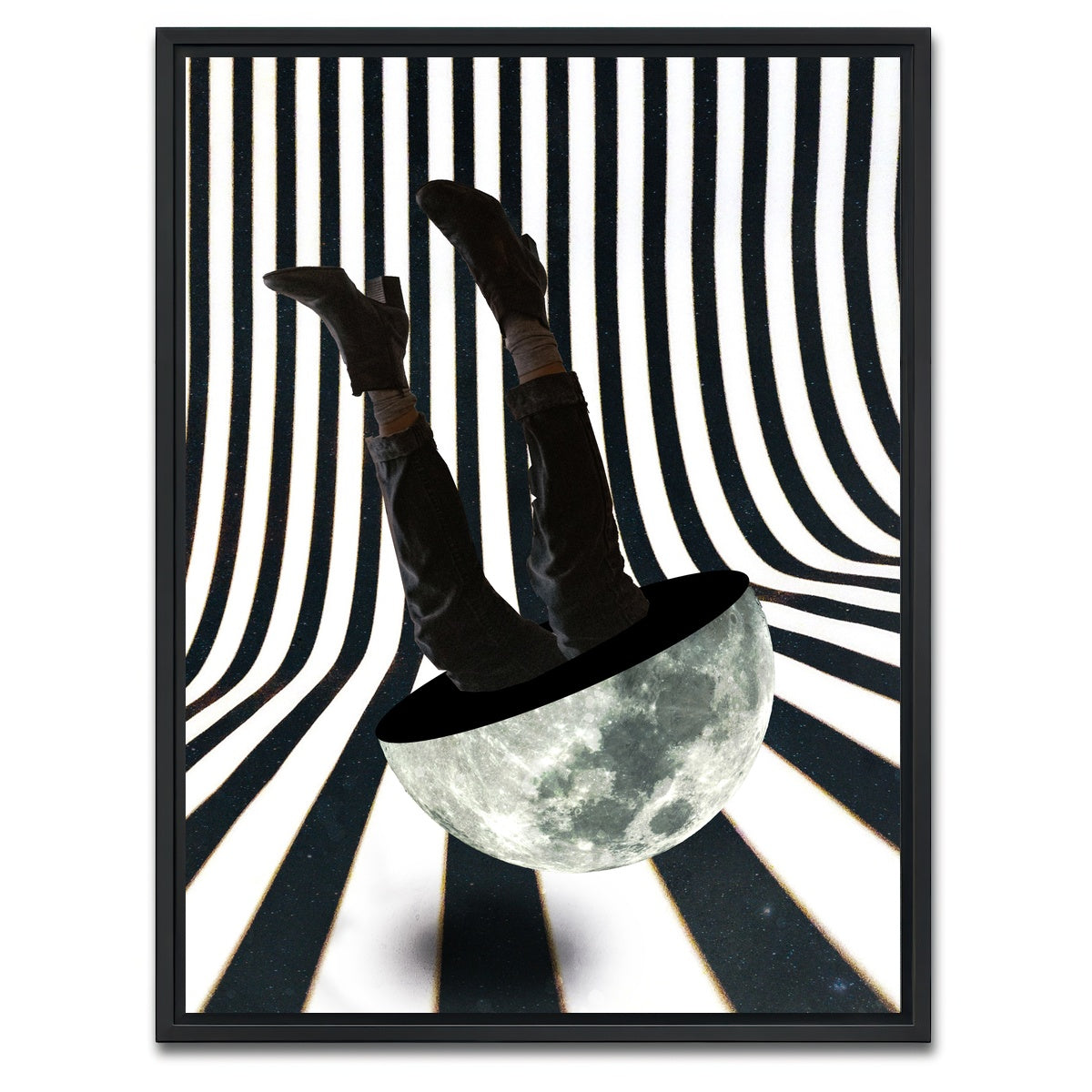 AUTO-MOCKUP WHITE | Upside Down Moon | 1 Piece | Black Framed Canvas | group=3x4