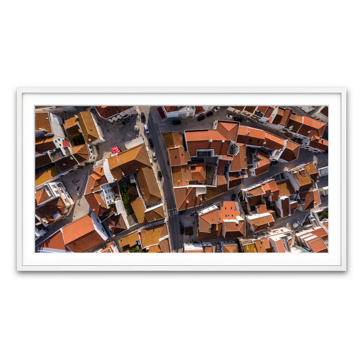 Framed Print 2x1 White