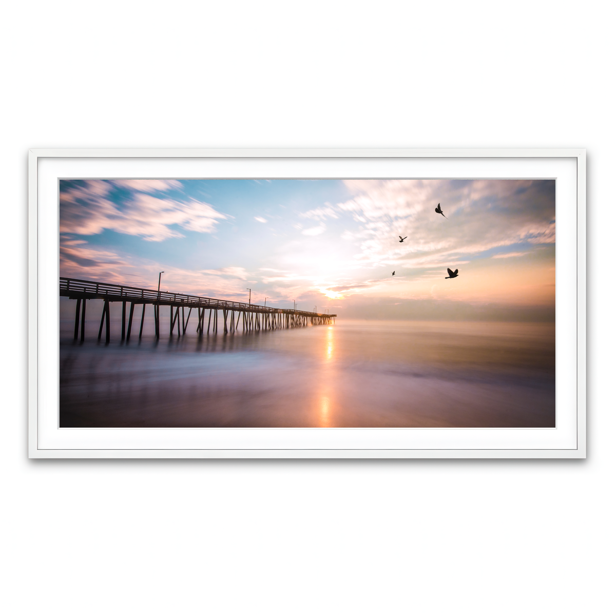 Framed Print 2x1 White