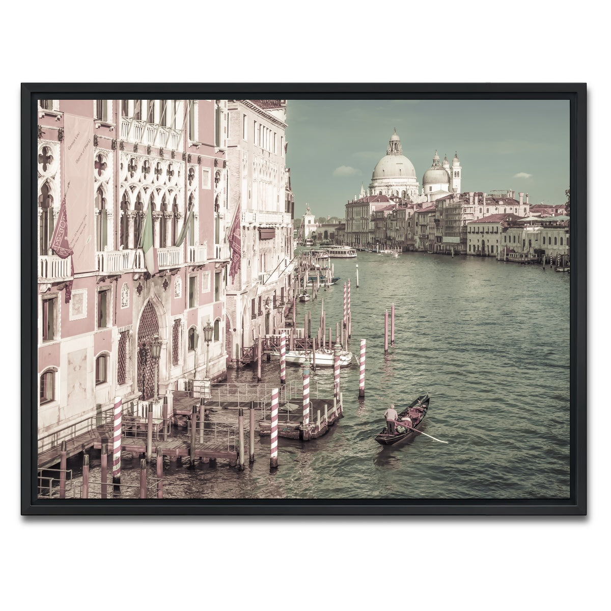 AUTO-MOCKUP WHITE | VENICE Canal Grande & Santa Maria della Salute | 1 Piece | Black Framed Canvas | group=4x3