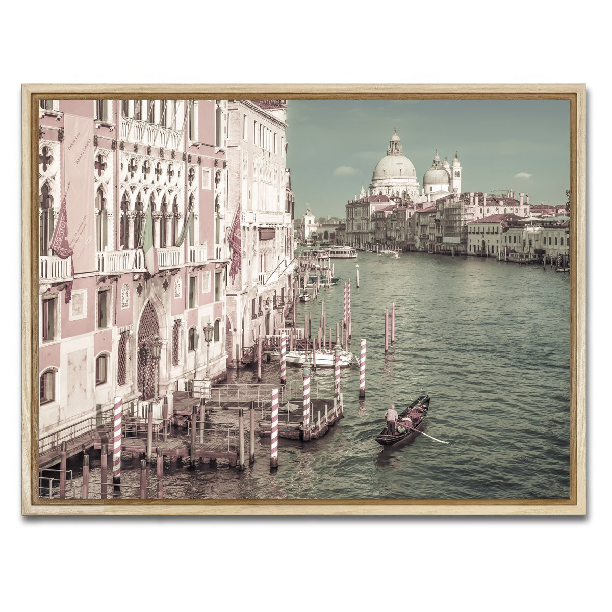 AUTO-MOCKUP WHITE | VENICE Canal Grande & Santa Maria della Salute | 1 Piece | Natural Framed Canvas | group=4x3