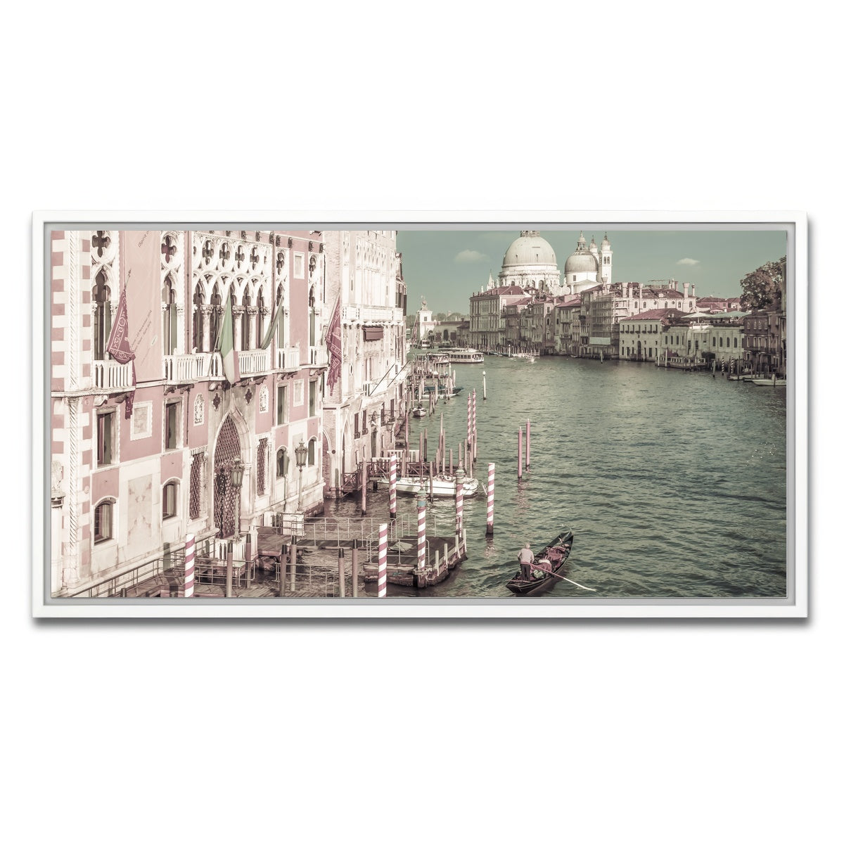 AUTO-MOCKUP WHITE | VENICE Canal Grande & Santa Maria della Salute | 1 Piece | White Framed Canvas | group=2x1