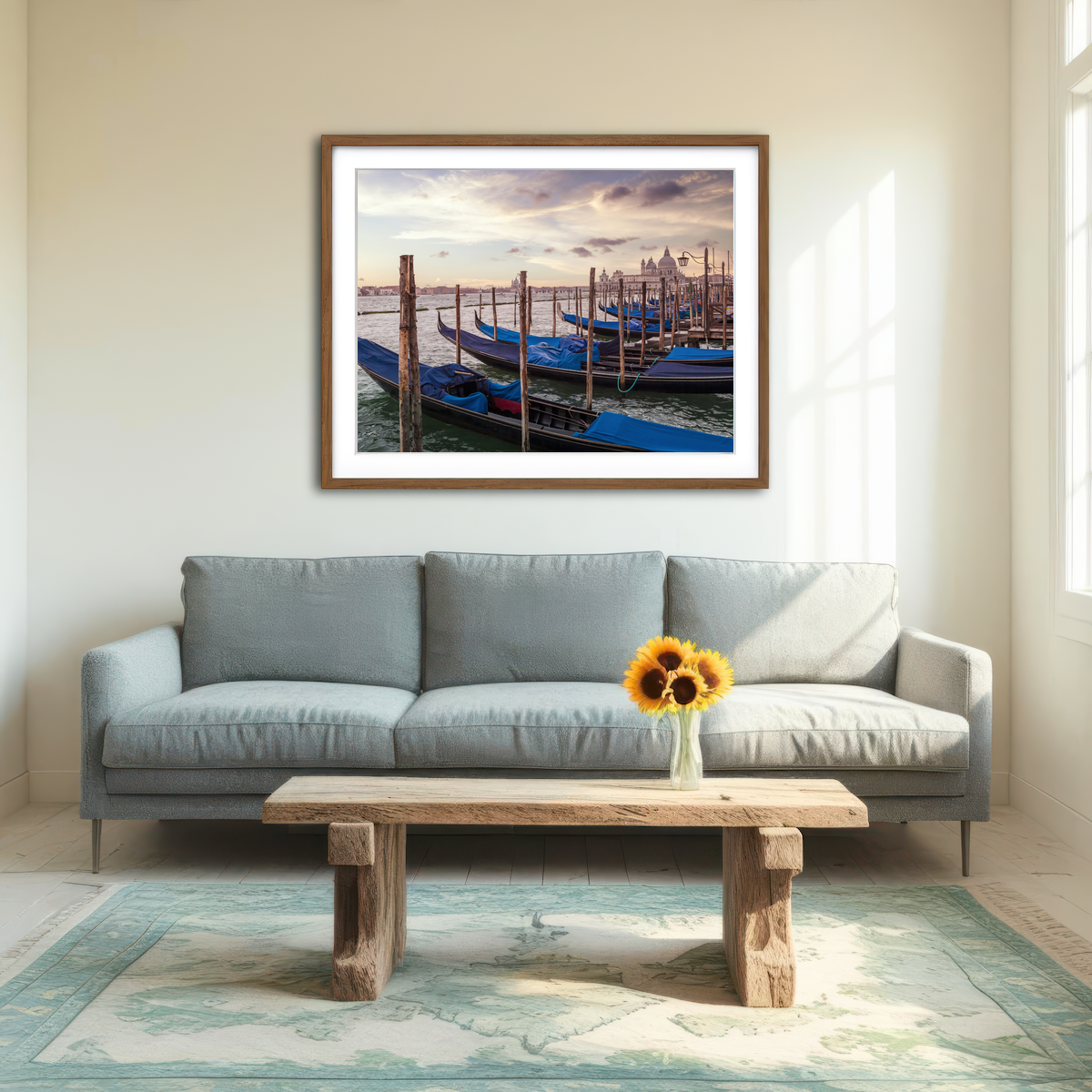 AUTO-MOCKUP ROOM | Venice Gondolas & Santa Maria Della Salute Wall Art