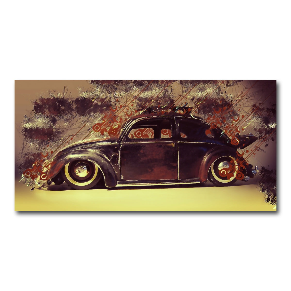 AUTO-MOCKUP WHITE | VW Beetle | 1 Piece | Gallery Wrap Canvas | group=2x1