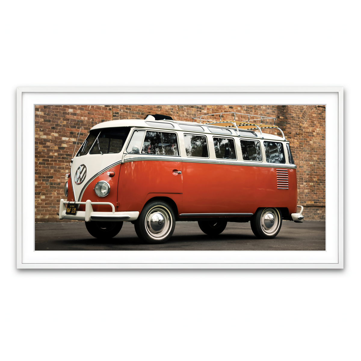 Framed Print 2x1 White