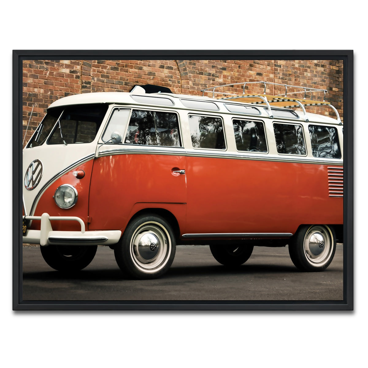 AUTO-MOCKUP WHITE | VW Microbus | 1 Piece | Black Framed Canvas | group=4x3