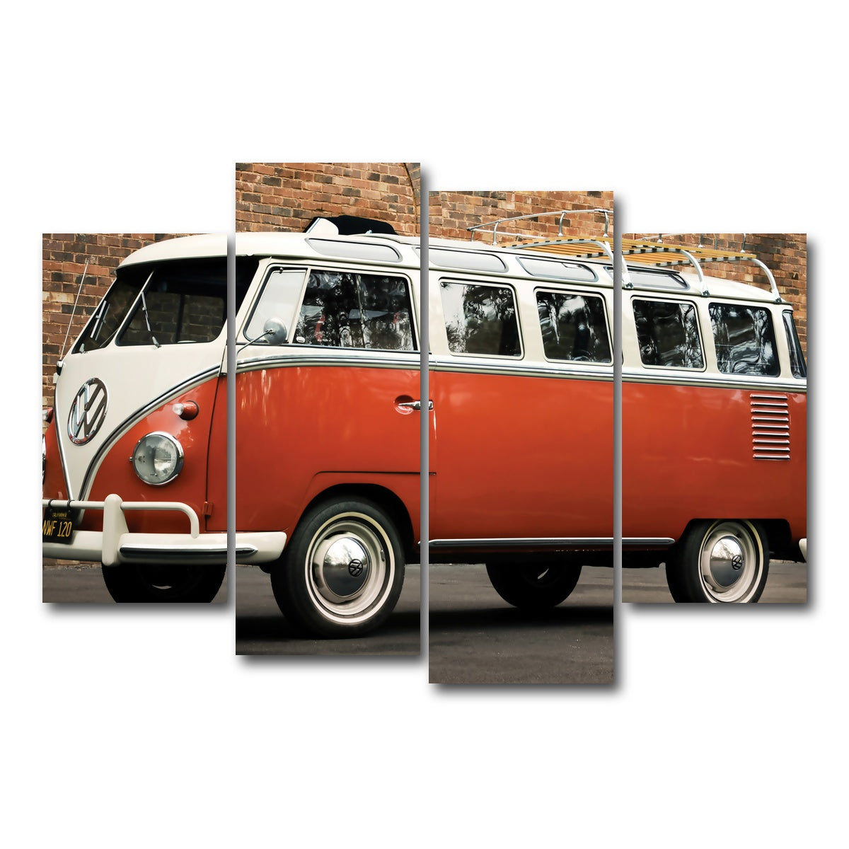 AUTO-MOCKUP WHITE | VW Microbus | 4 Piece | Gallery Wrap Canvas | group=4_short
