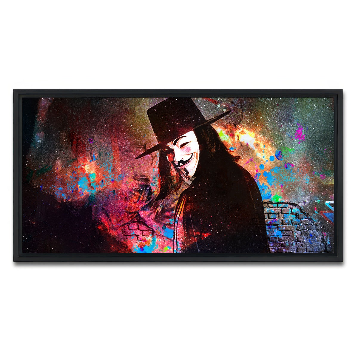 AUTO-MOCKUP WHITE | V For Vendetta | 1 Piece | Black Framed Canvas | group=2x1