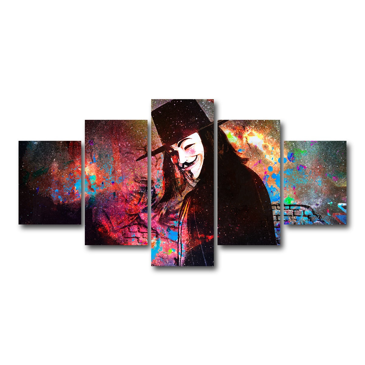 AUTO-MOCKUP WHITE | V For Vendetta | 5 Piece | Gallery Wrap Canvas | group=5_short