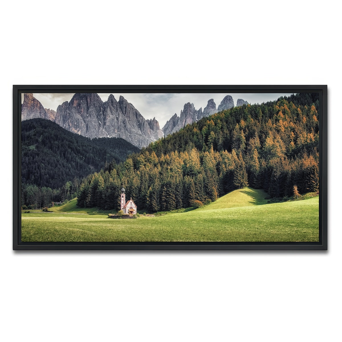AUTO-MOCKUP WHITE | Val Di Funes | 1 Piece | Black Framed Canvas | group=2x1