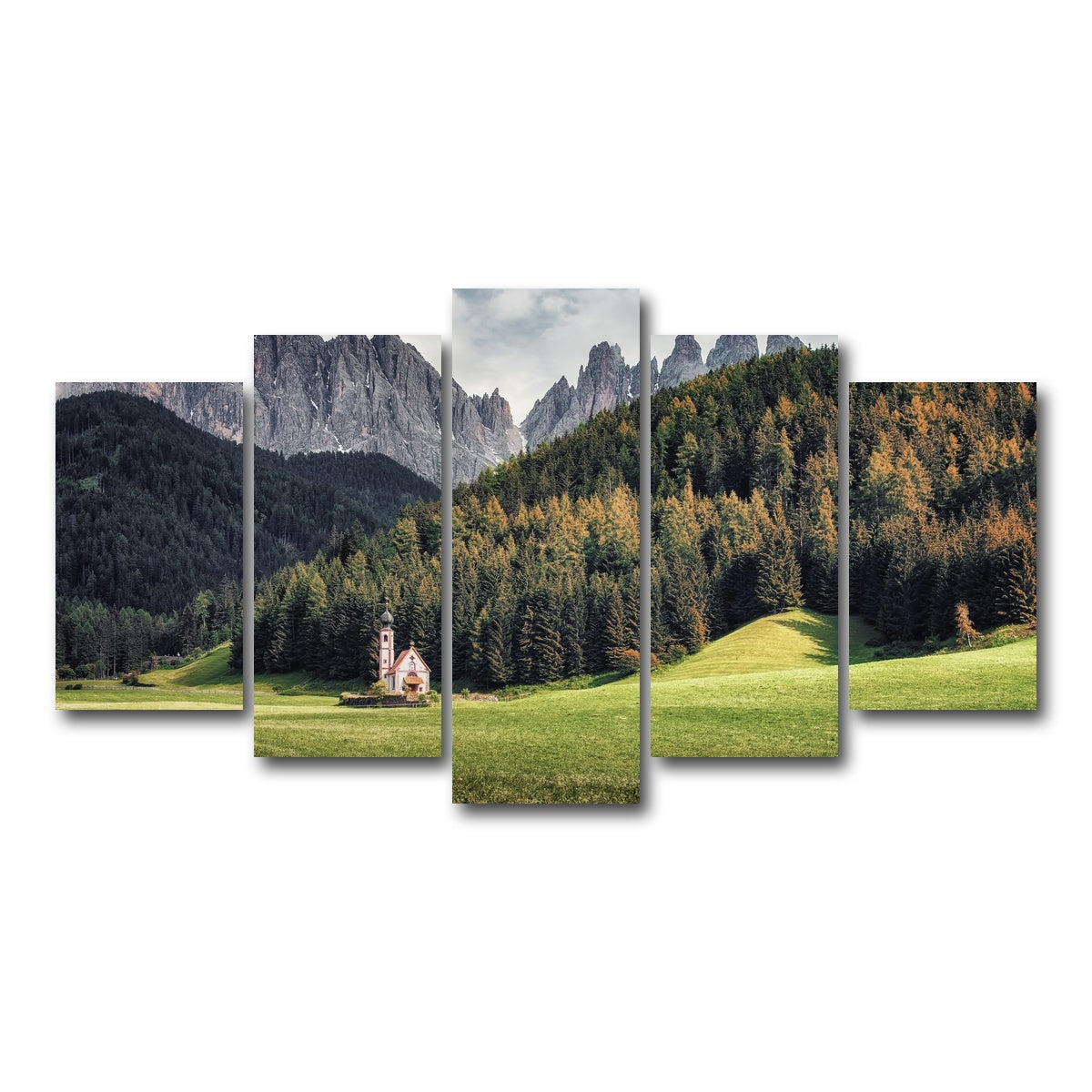 AUTO-MOCKUP WHITE | Val Di Funes | 5 Piece | Gallery Wrap Canvas | group=5_normal