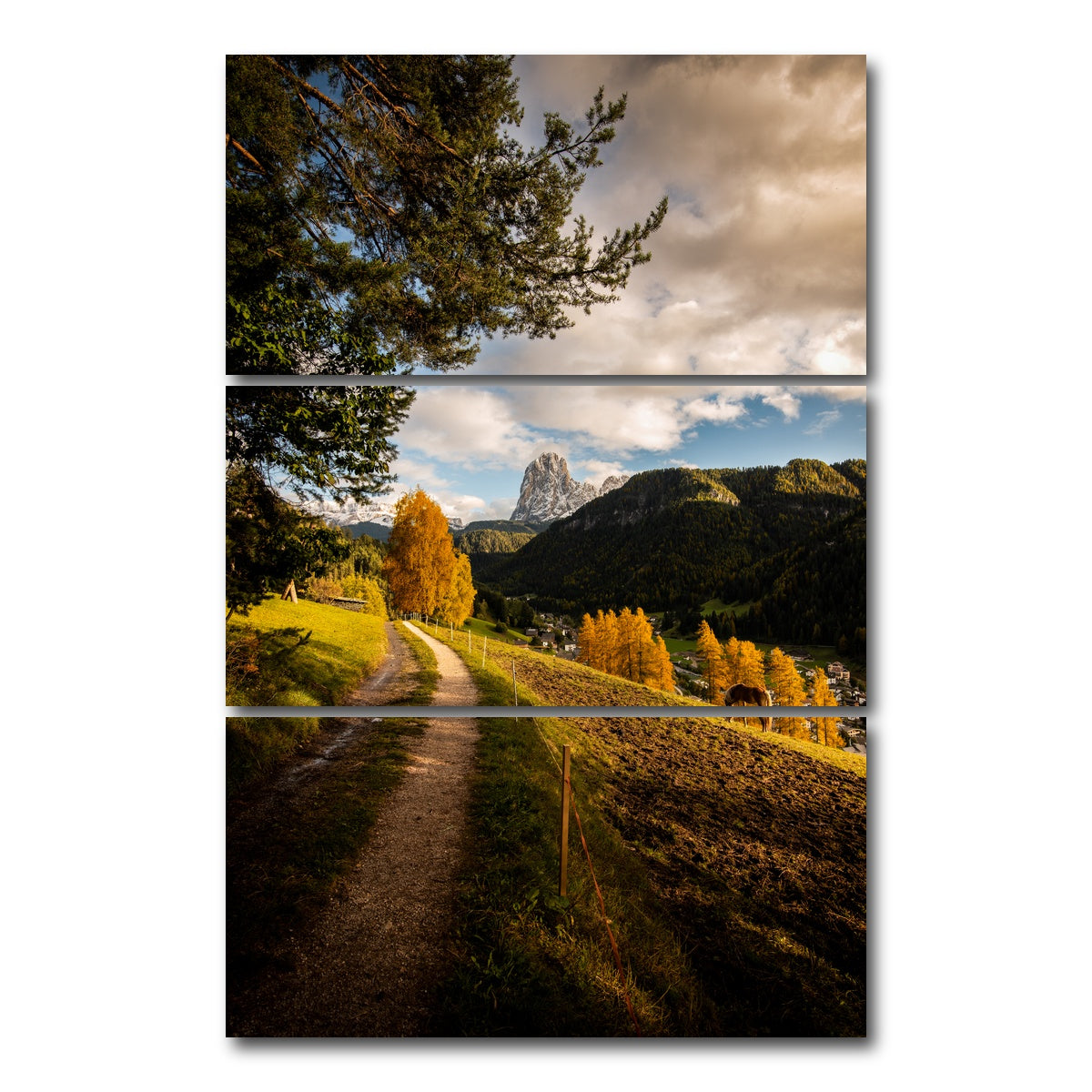 AUTO-MOCKUP WHITE | Val Gardena | 3 Piece | Gallery Wrap Canvas | group=12x24_stacked