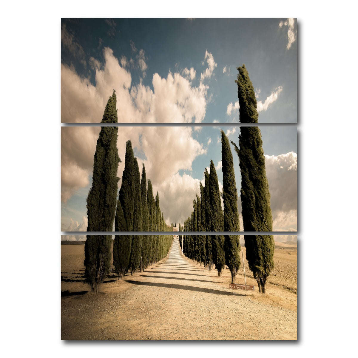 AUTO-MOCKUP WHITE | Val d'Orcia | 3 Piece | Gallery Wrap Canvas | group=8x18_stacked