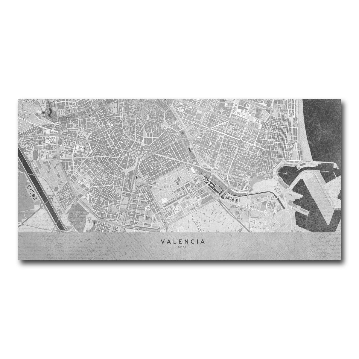 AUTO-MOCKUP WHITE | Valencia Map 2 | 1 Piece | Gallery Wrap Canvas | group=2x1