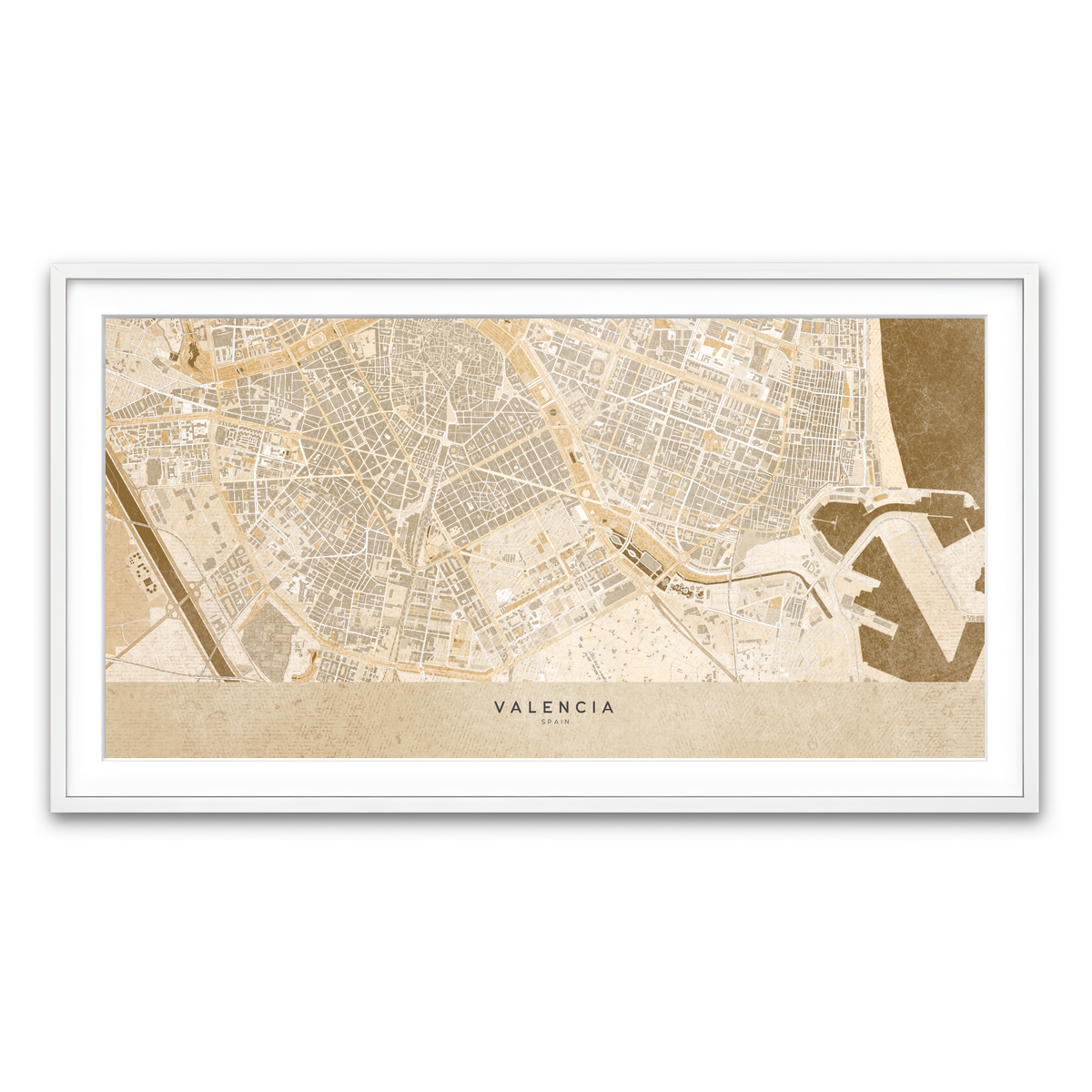 Framed Print 2x1 White