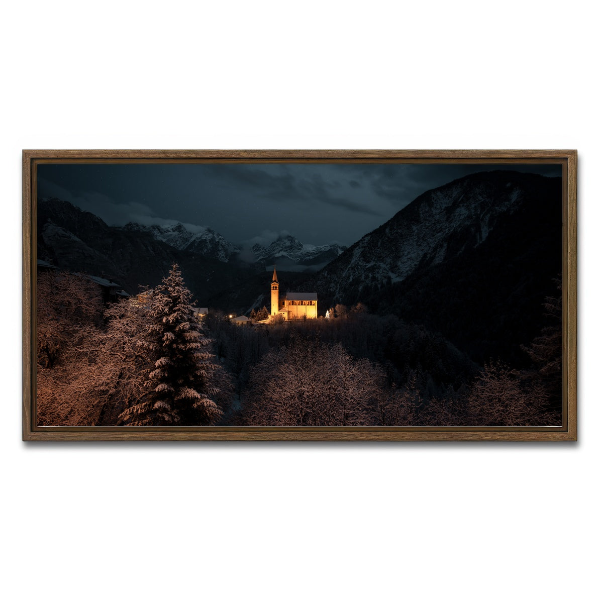 AUTO-MOCKUP WHITE | Valle di Cadore | 1 Piece | Walnut Framed Canvas | group=2x1