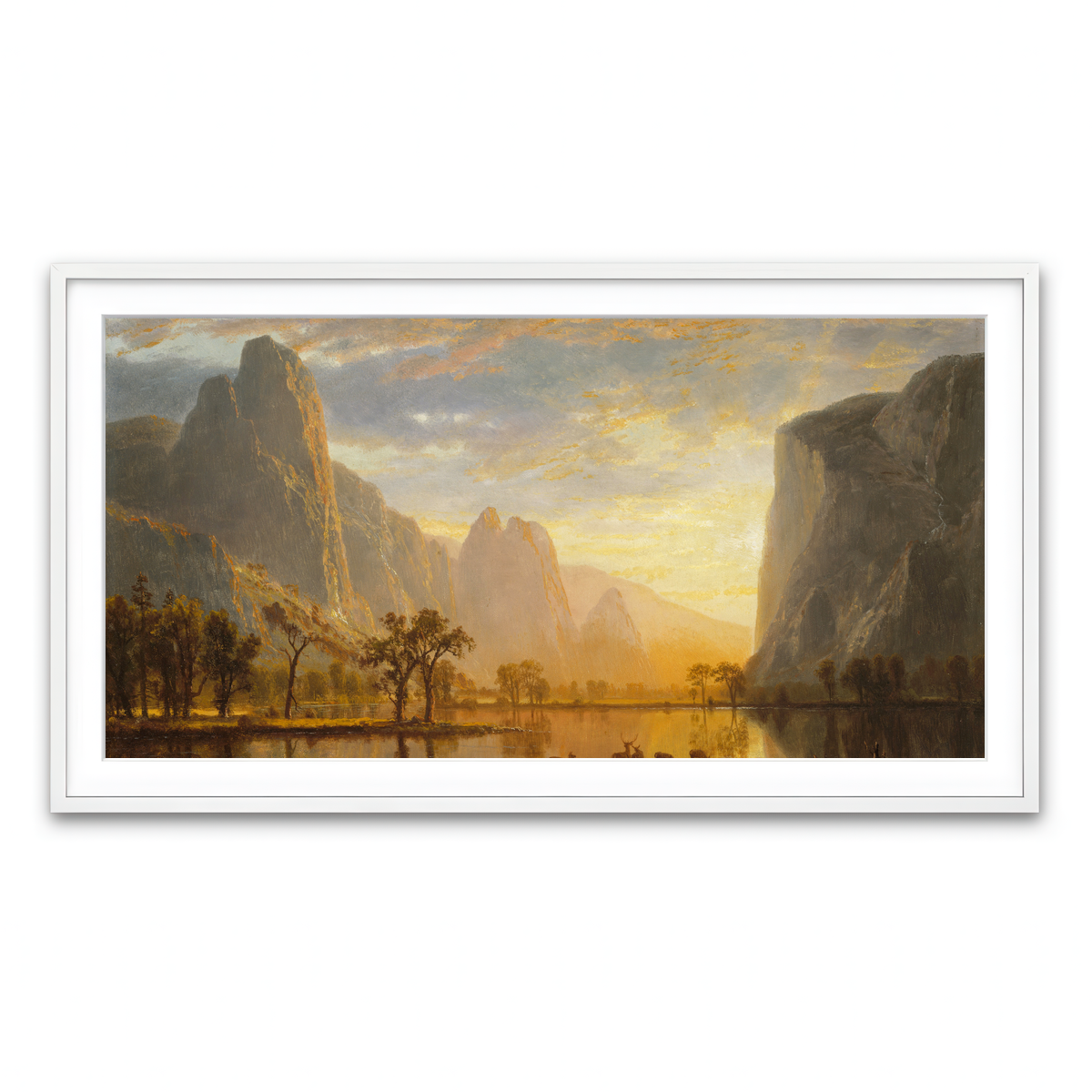 Framed Print 2x1 White