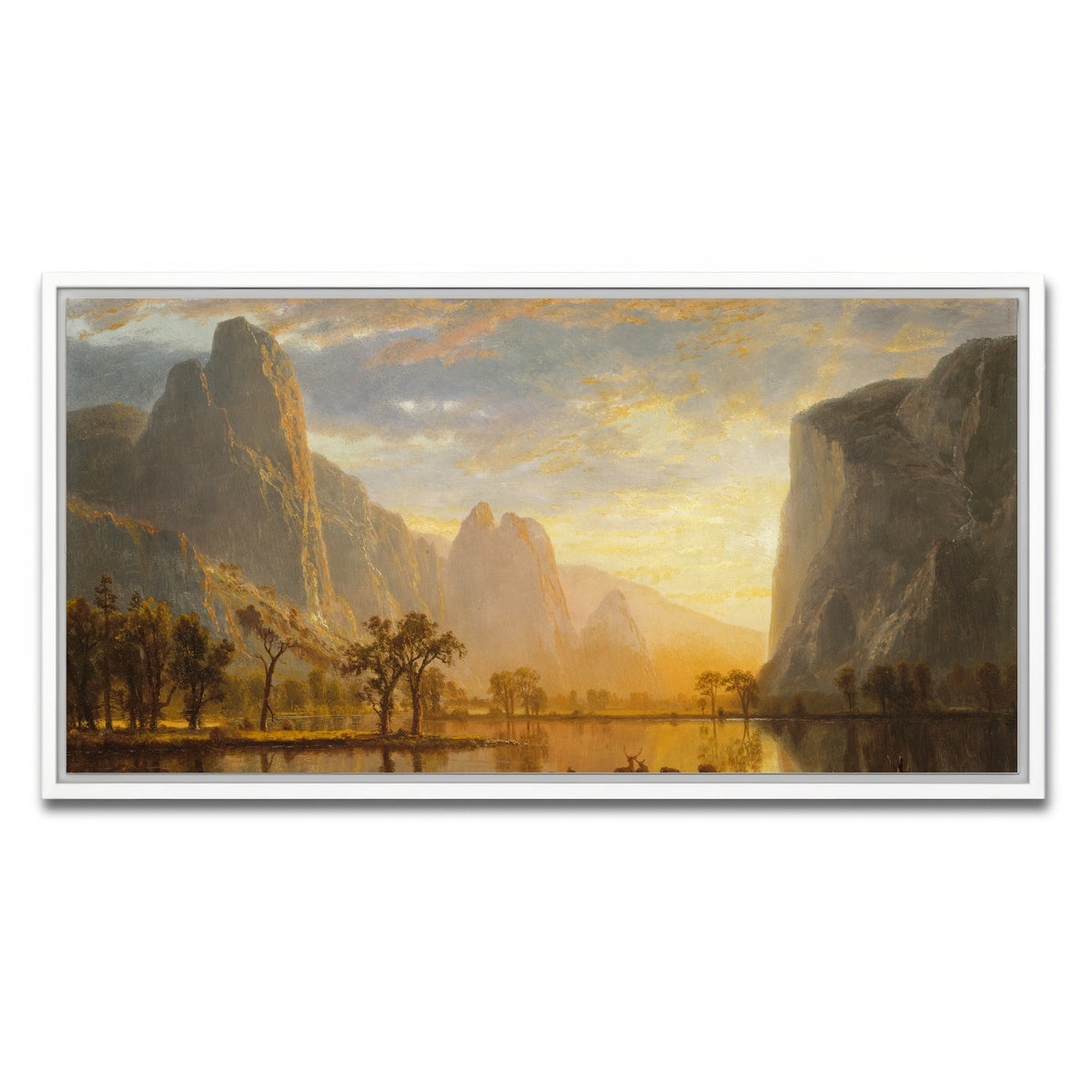 AUTO-MOCKUP WHITE | Valley of the Yosemite | 1 Piece | White Framed Canvas | group=2x1