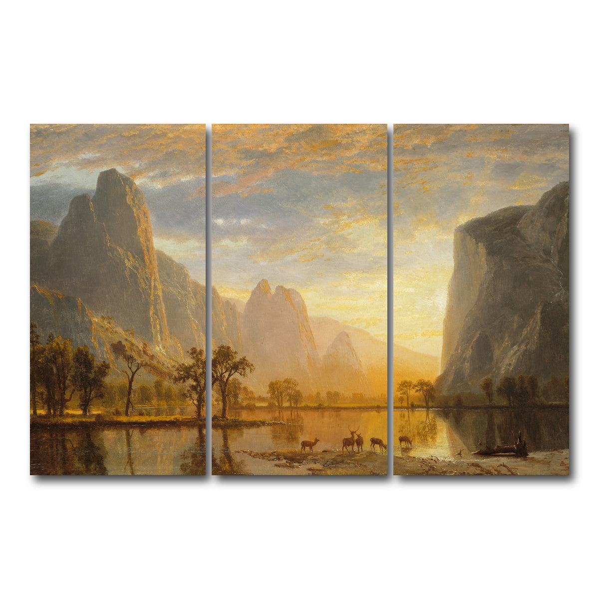 AUTO-MOCKUP WHITE | Valley of the Yosemite | 3 Piece | Gallery Wrap Canvas | group=12x24