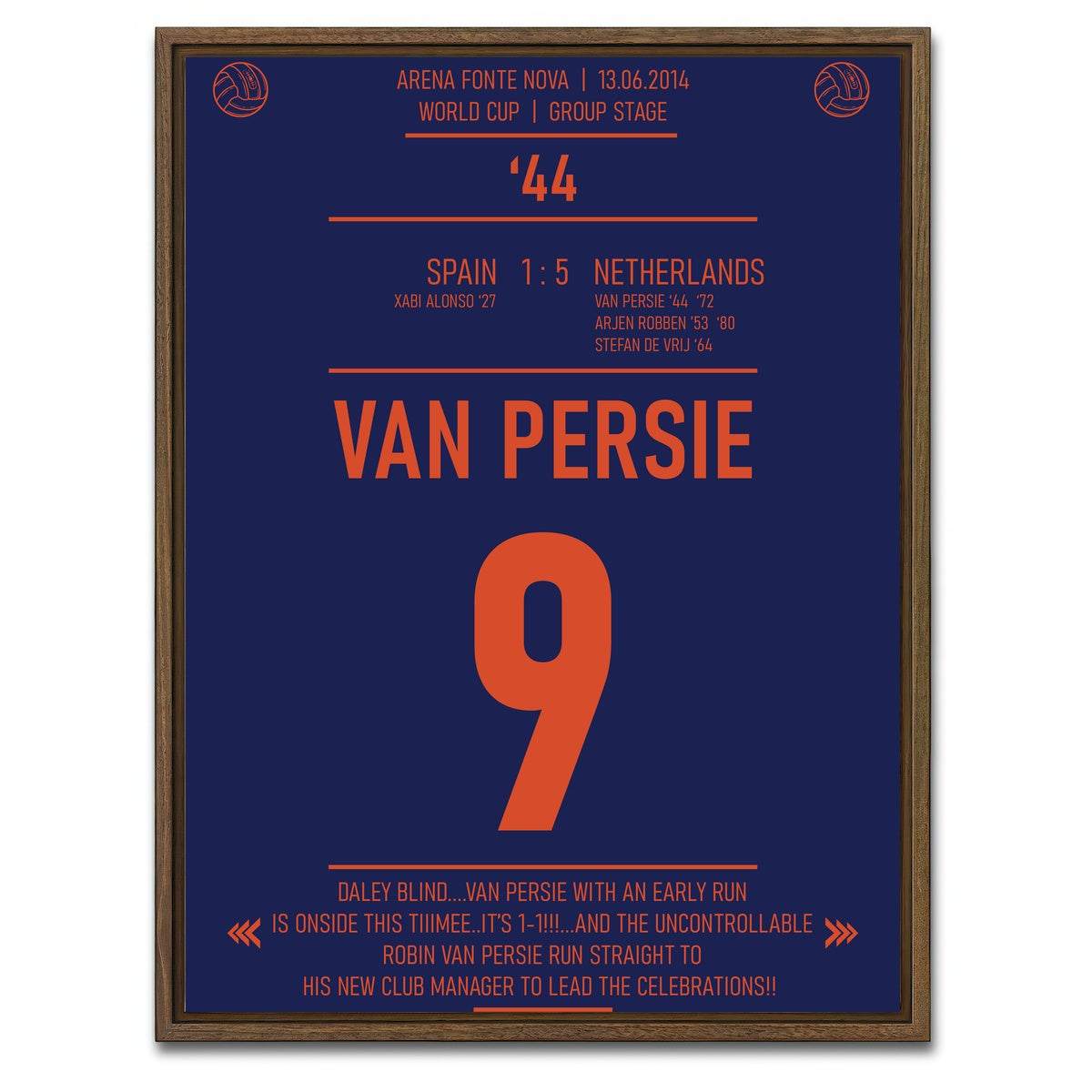 AUTO-MOCKUP WHITE | Van Persie | 1 Piece | Walnut Framed Canvas | group=3x4