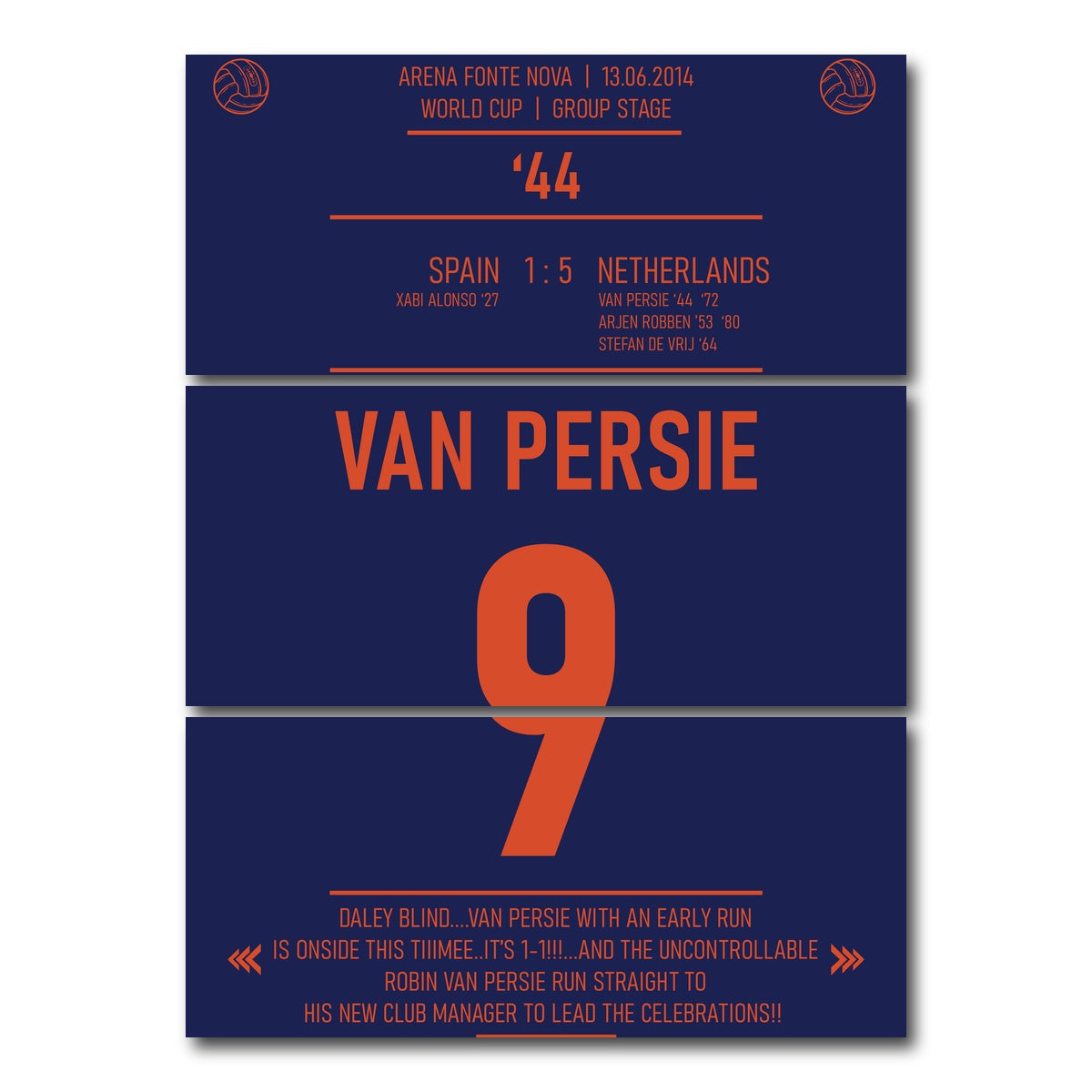 AUTO-MOCKUP WHITE | Van Persie | 3 Piece | Gallery Wrap Canvas | group=8x18_stacked