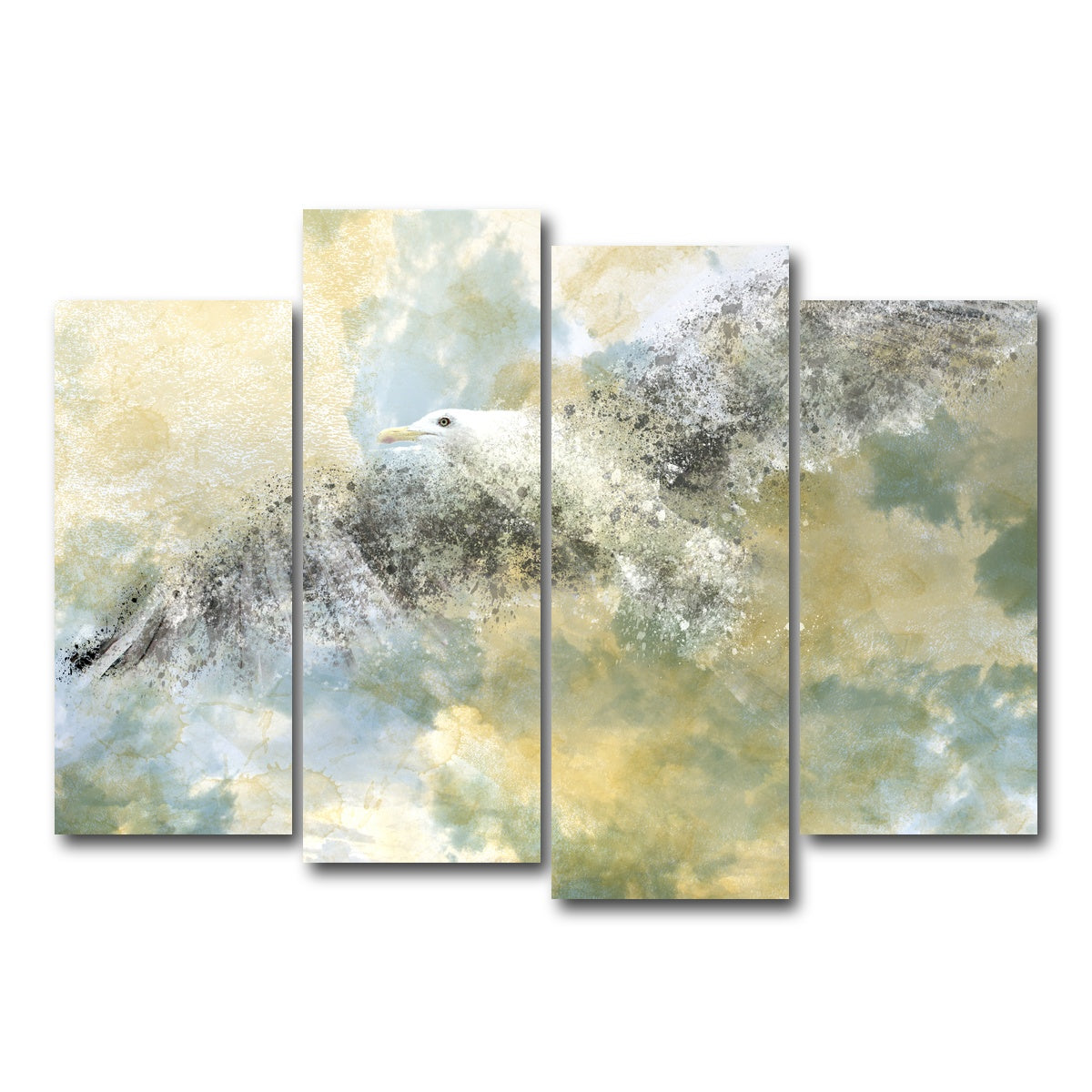 AUTO-MOCKUP WHITE | Vanishing Seagull | 4 Piece | Gallery Wrap Canvas | group=4_normal