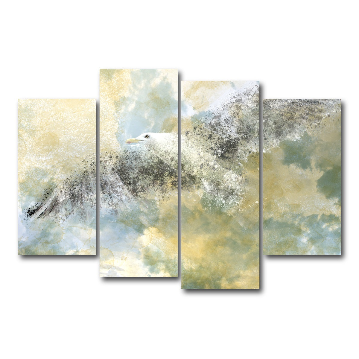 AUTO-MOCKUP WHITE | Vanishing Seagull | 4 Piece | Gallery Wrap Canvas | group=4_short