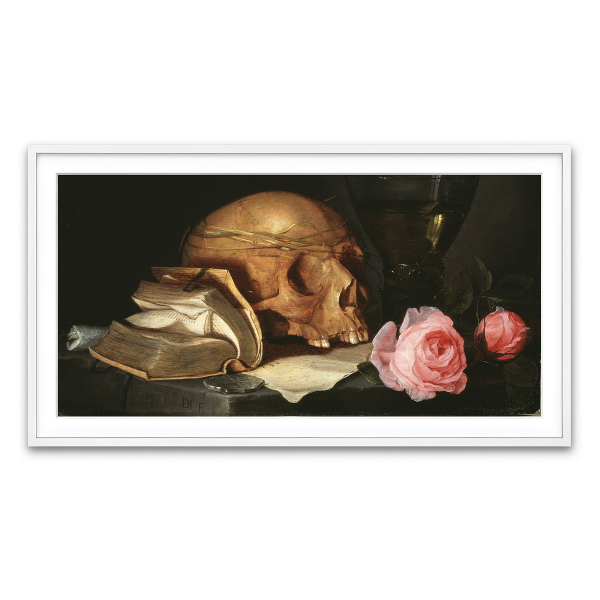 Framed Print 2x1 White