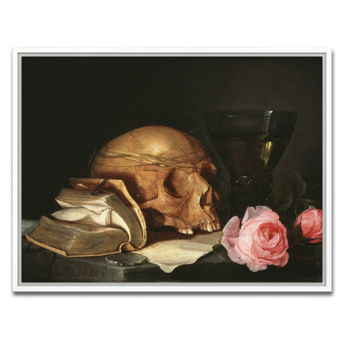 AUTO-MOCKUP WHITE | Vanitas Still Life | 1 Piece | White Framed Canvas | group=4x3
