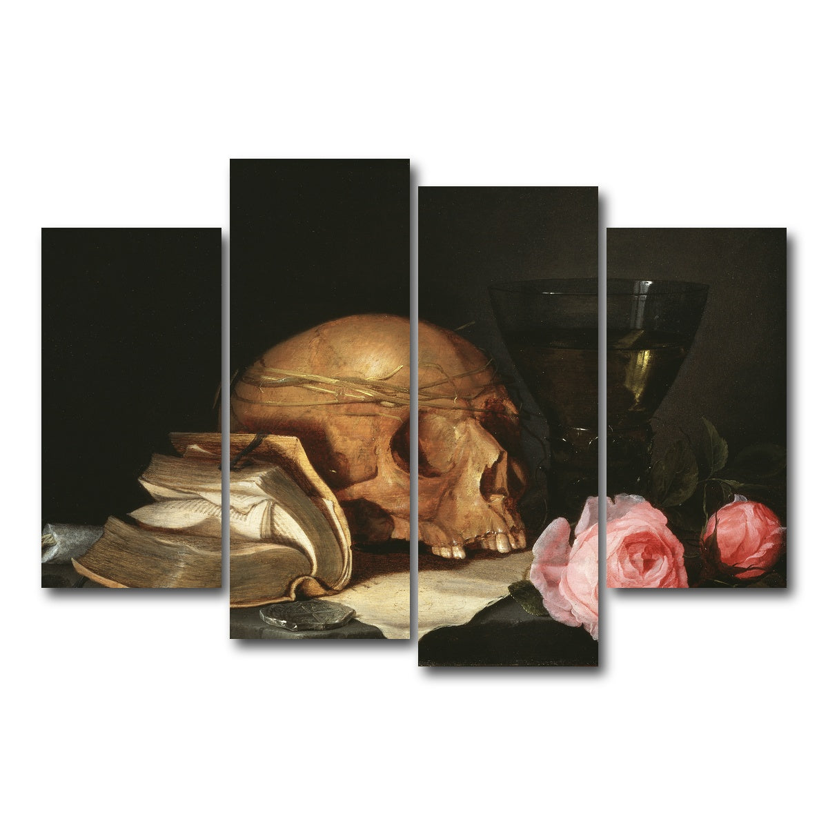 AUTO-MOCKUP WHITE | Vanitas Still Life | 4 Piece | Gallery Wrap Canvas | group=4_short