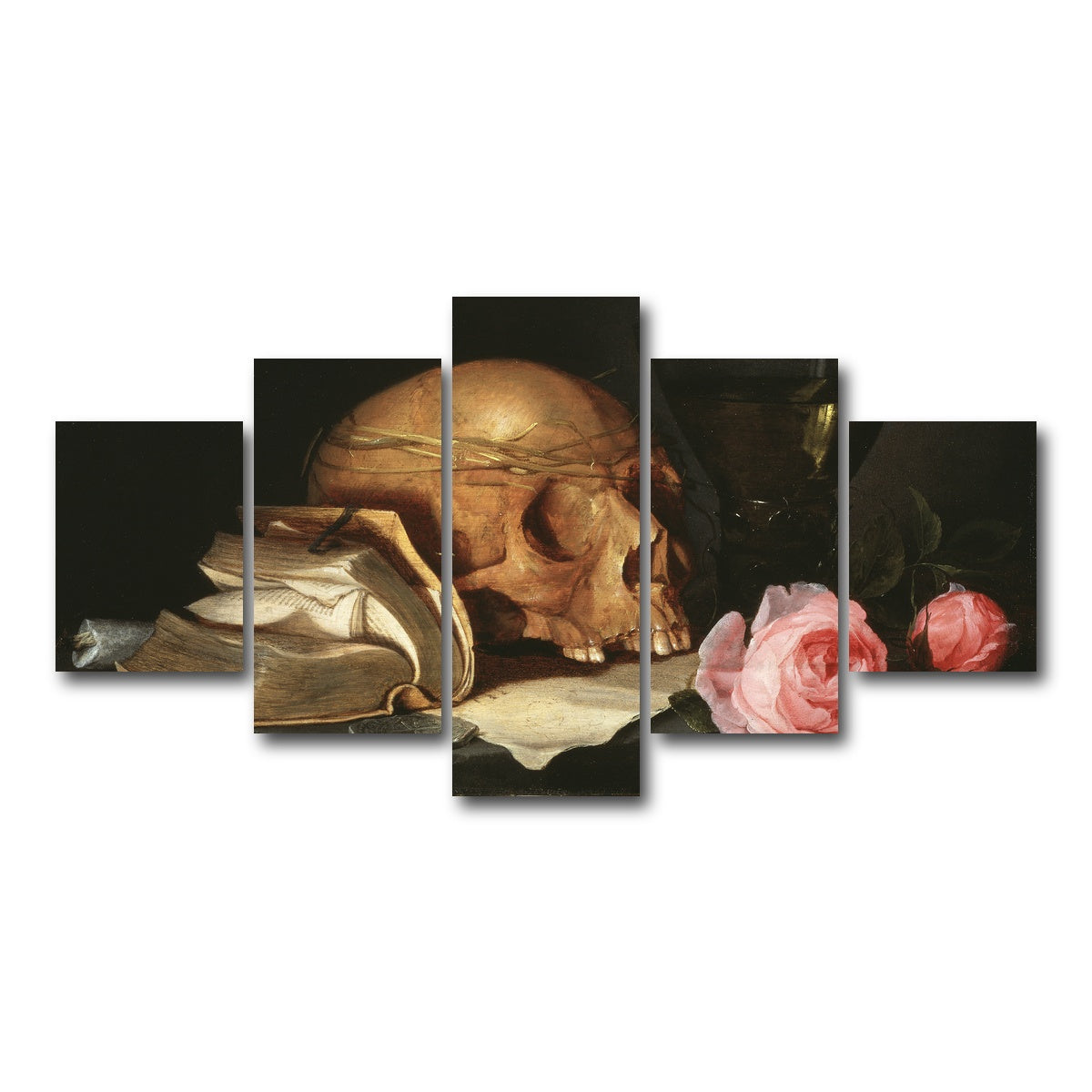 AUTO-MOCKUP WHITE | Vanitas Still Life | 5 Piece | Gallery Wrap Canvas | group=5_short