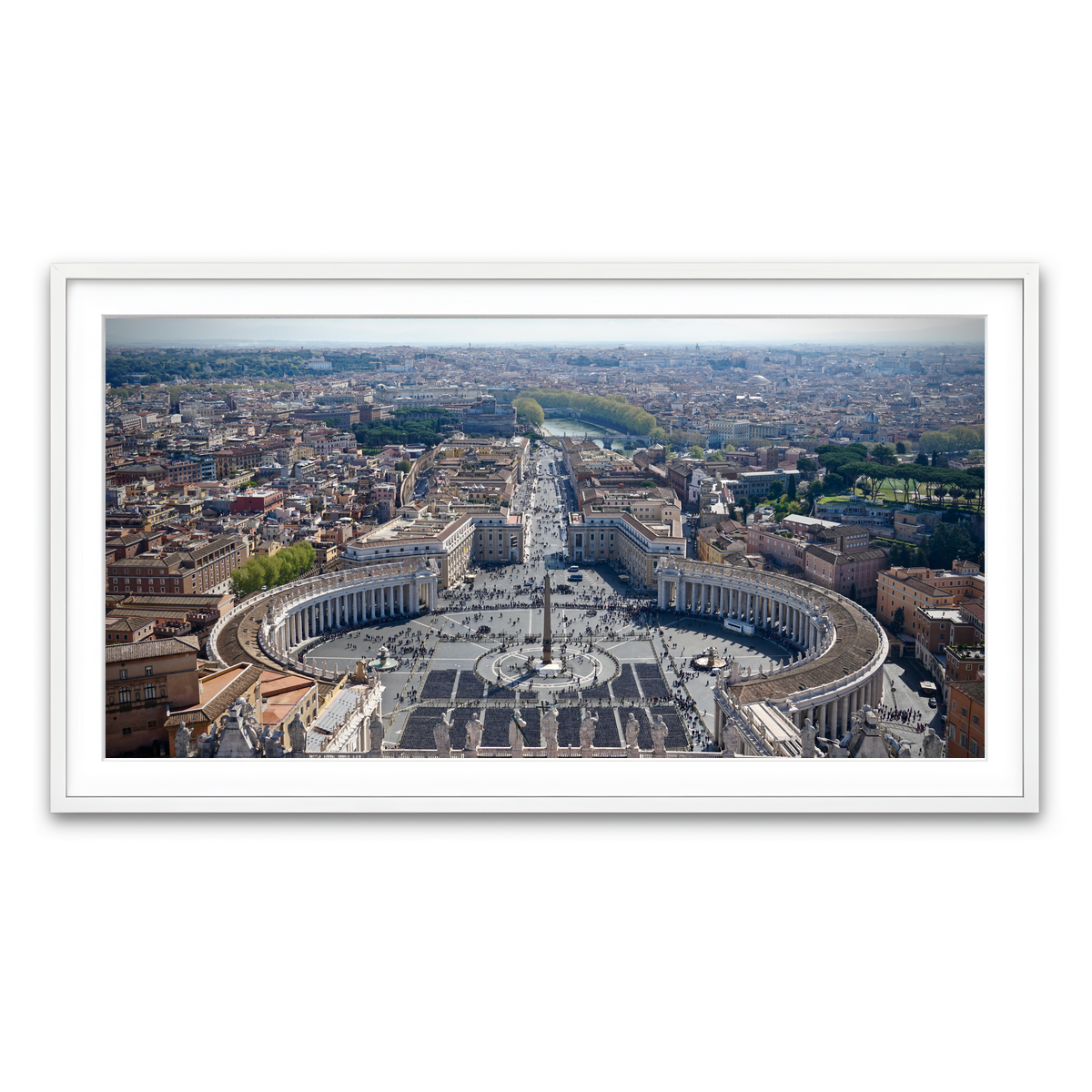 Framed Print 2x1 White