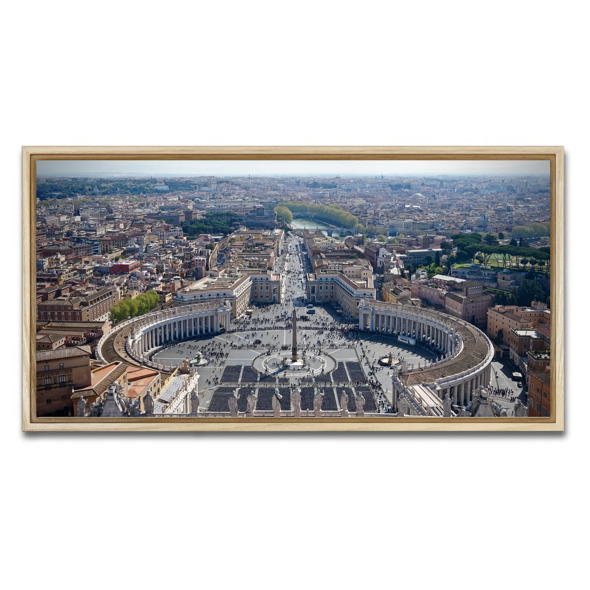 AUTO-MOCKUP WHITE | Vatican City | 1 Piece | Natural Framed Canvas | group=2x1