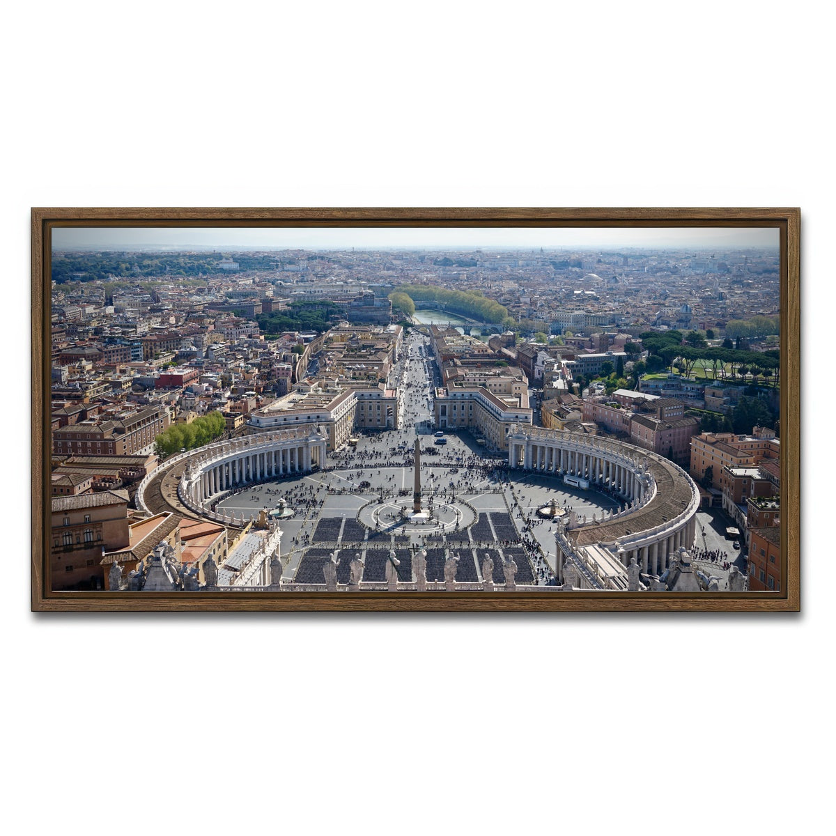 AUTO-MOCKUP WHITE | Vatican City | 1 Piece | Walnut Framed Canvas | group=2x1