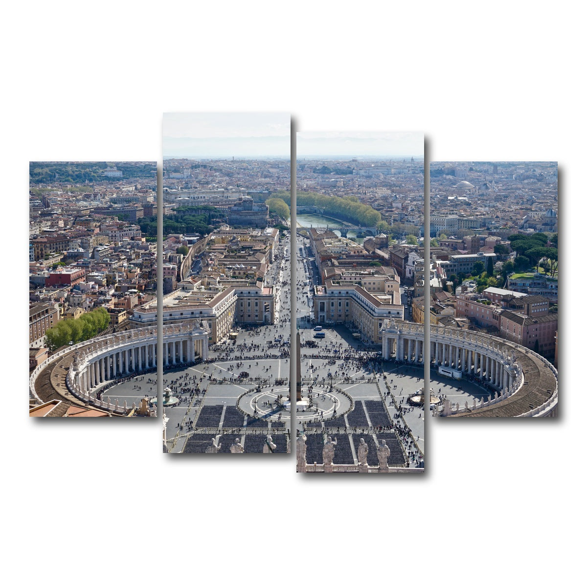 AUTO-MOCKUP WHITE | Vatican City | 4 Piece | Gallery Wrap Canvas | group=4_short