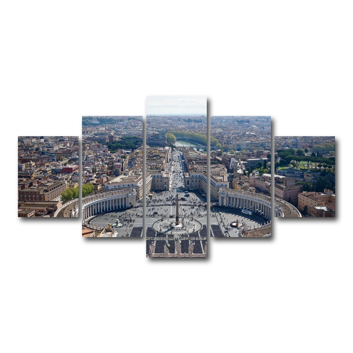 AUTO-MOCKUP WHITE | Vatican City | 5 Piece | Gallery Wrap Canvas | group=5_short